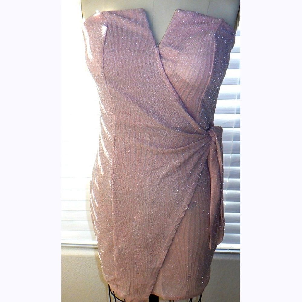 NWT soft pink strapless cocktail dress
